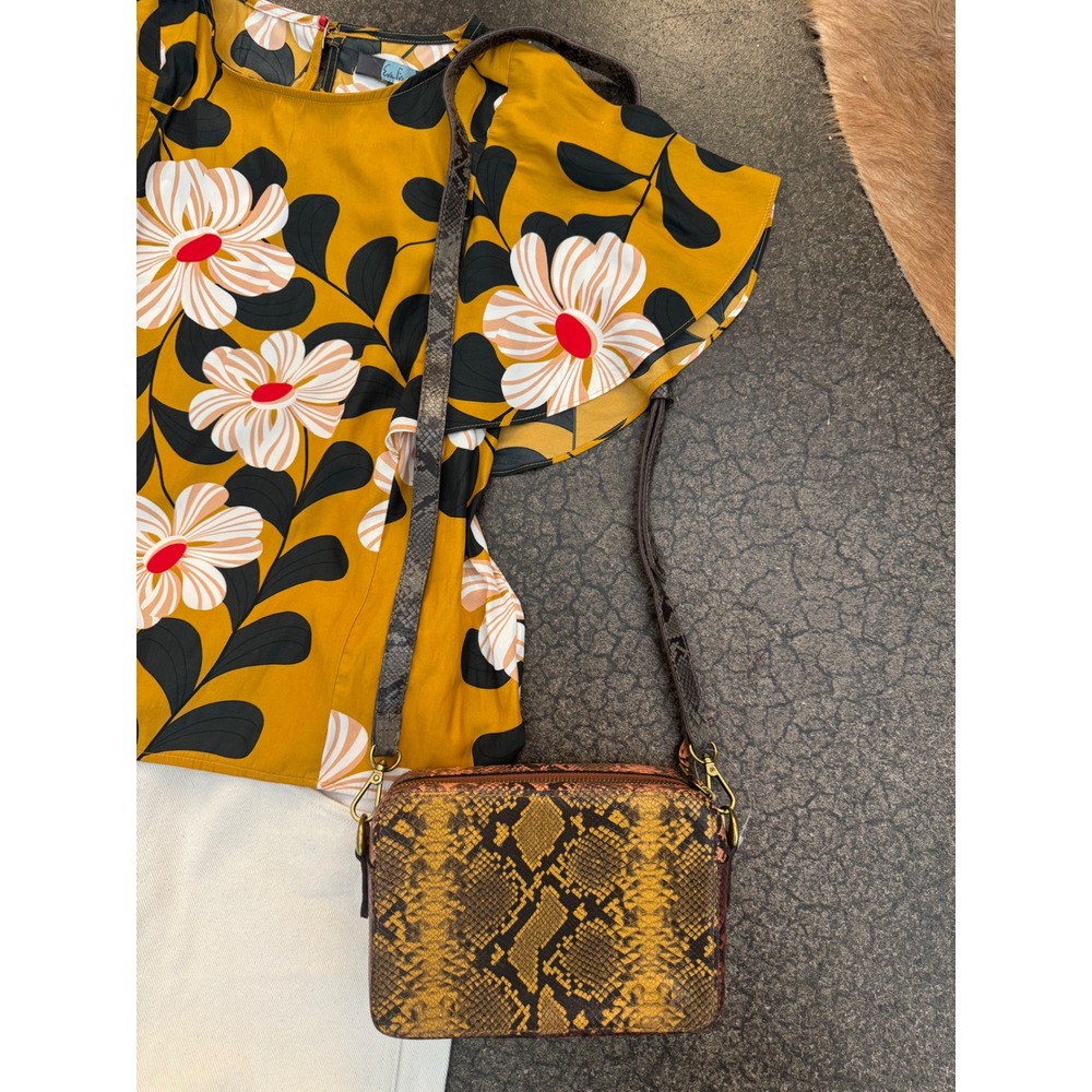 Madewell Multicolor Snake Embossed Transport Camera Bag Crossbody Bag  MSRP 148 - Picture 2 of 4